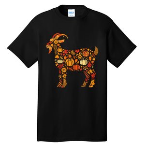 Autumn Pumpkin Fall Goat Thanksgiving Tall T-Shirt