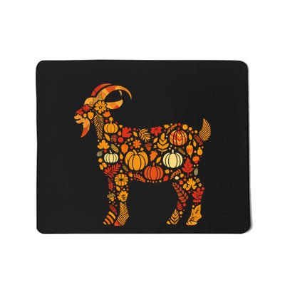Autumn Pumpkin Fall Goat Thanksgiving Mousepad