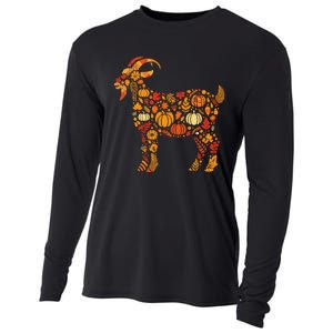 Autumn Pumpkin Fall Goat Thanksgiving Cooling Performance Long Sleeve Crew