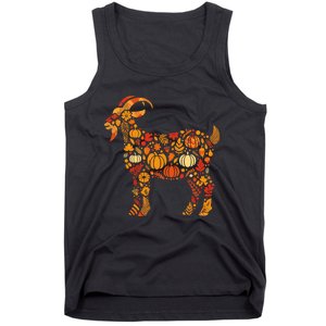 Autumn Pumpkin Fall Goat Thanksgiving Tank Top