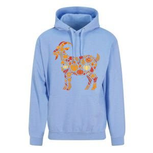 Autumn Pumpkin Fall Goat Thanksgiving Unisex Surf Hoodie