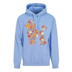 Autumn Pumpkin Fall Poodle Thanksgiving Dog Unisex Surf Hoodie