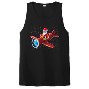 Airplane Pilot Funny Christmas Holidays Plane Santa Claus Gift PosiCharge Competitor Tank