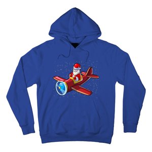 Airplane Pilot Funny Christmas Holidays Plane Santa Claus Gift Hoodie