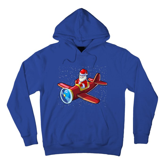 Airplane Pilot Funny Christmas Holidays Plane Santa Claus Gift Hoodie