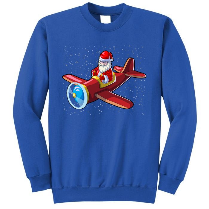 Airplane Pilot Funny Christmas Holidays Plane Santa Claus Gift Sweatshirt