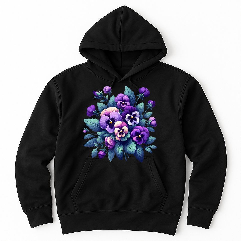Alzheimer Purple Floral Pansy Dementia AlzheimerS Awareness Hoodie