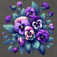 Alzheimer Purple Floral Pansy Dementia AlzheimerS Awareness Cotton Canvas Backpack