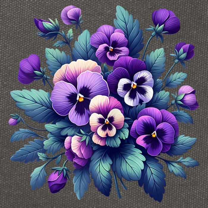 Alzheimer Purple Floral Pansy Dementia AlzheimerS Awareness Cotton Canvas Backpack