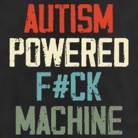 Autism Powered Fck Machine Retro Health 7 Panel Mesh Trucker Snapback Hat