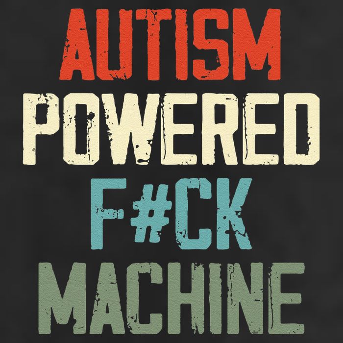 Autism Powered Fck Machine Retro Health 7 Panel Mesh Trucker Snapback Hat
