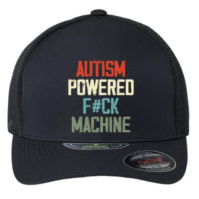 Autism Powered Fck Machine Retro Health Flexfit Unipanel Trucker Cap