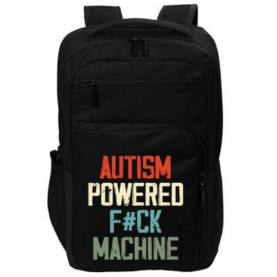 Autism Powered Fck Machine Retro Health Impact Tech Backpack