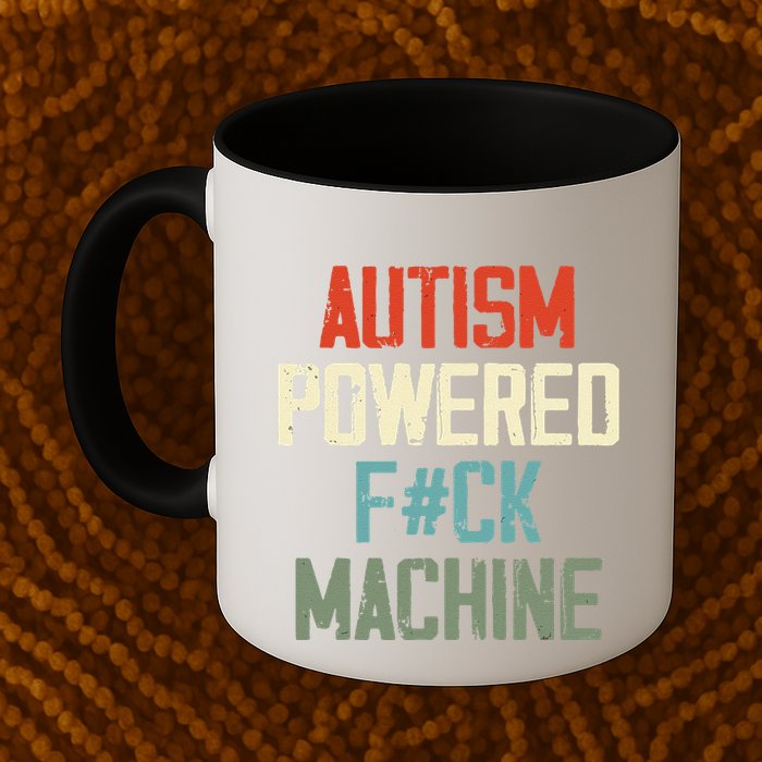 Autism Powered Fck Machine Retro Health Mug