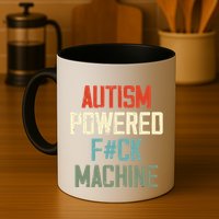 Autism Powered Fck Machine Retro Health Mug