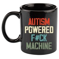 Autism Powered Fck Machine Retro Health 11oz C Handle Ceramic Mug
