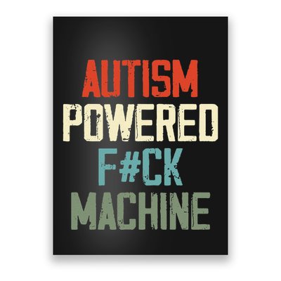 Autism Powered Fck Machine Retro Health Poster
