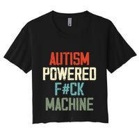 Autism Powered Fck Machine Retro Health Crop Top
