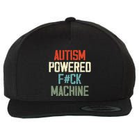 Autism Powered Fck Machine Retro Health Wool Snapback Cap