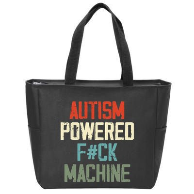 Autism Powered Fck Machine Retro Health Zip Tote Bag
