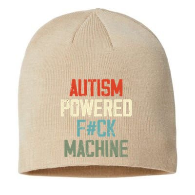 Autism Powered Fck Machine Retro Health Sustainable Beanie
