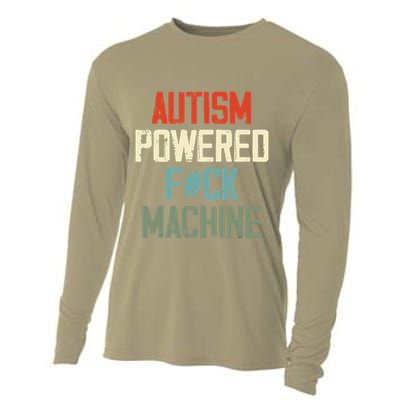 Autism Powered Fck Machine Retro Health Cooling Performance Long Sleeve Crew