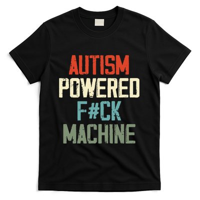 Autism Powered Fck Machine Retro Health Apparel Gift T-Shirt