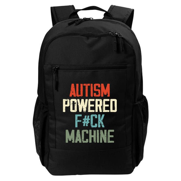 Autism Powered Fck Machine Retro Health Apparel Gift Backpack