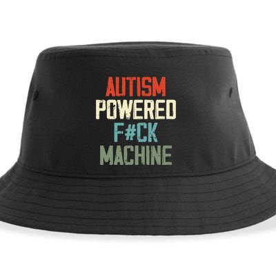 Autism Powered Fck Machine Retro Health Apparel Gift Sustainable Bucket Hat