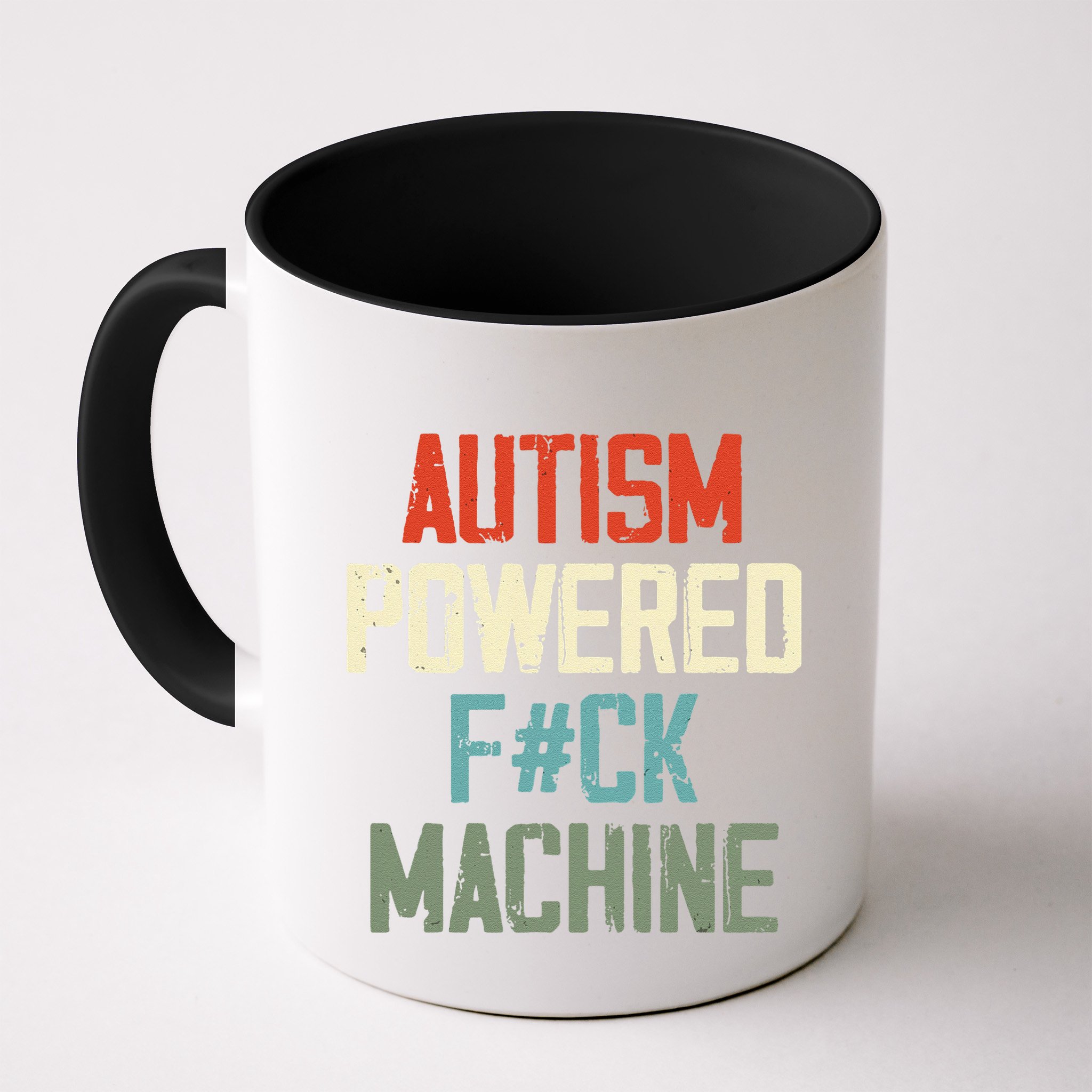 Autism Powered Fck Machine Retro Health Apparel Gift Mug
