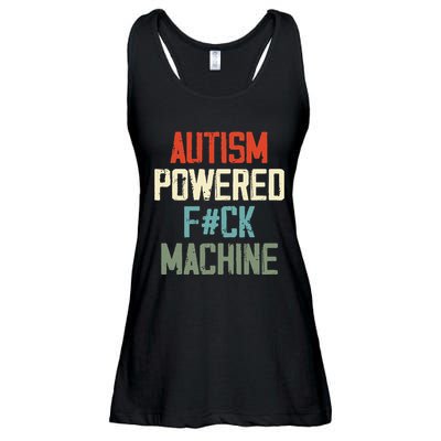 Autism Powered Fck Machine Retro Health Apparel Gift Ladies Essential Flowy Tank