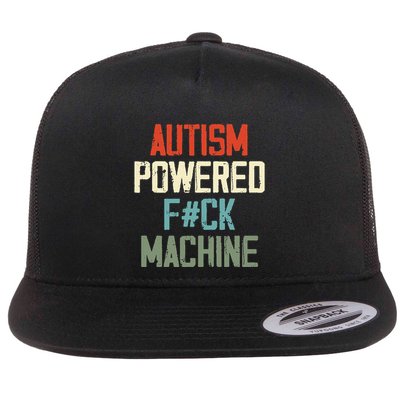 Autism Powered Fck Machine Retro Health Apparel Gift Flatbill Hat