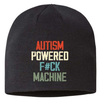 Autism Powered Fck Machine Retro Health Apparel Gift Sustainable Beanie