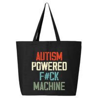 Autism Powered Fck Machine Retro Health Apparel Gift 25L Jumbo Tote
