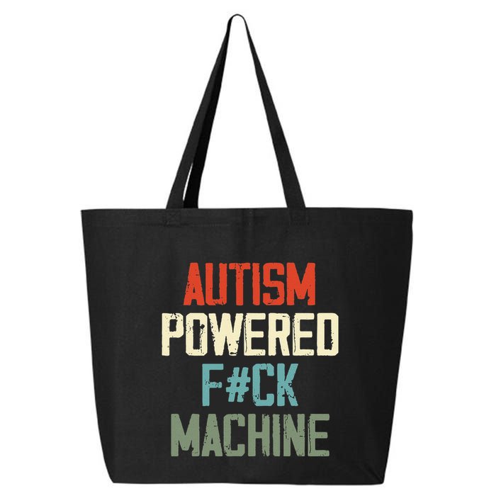 Autism Powered Fck Machine Retro Health Apparel Gift 25L Jumbo Tote