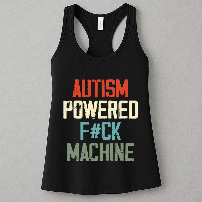Autism Powered Fck Machine Retro Health Apparel Gift Womens Tank Top