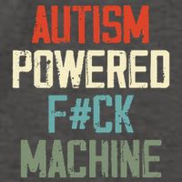 Autism Powered Fck Machine Retro Health Apparel Gift Vector Backpack