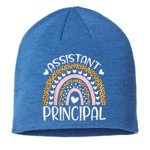 Assistant Principal Funny Job Title School Worker Rainbow Sustainable Beanie