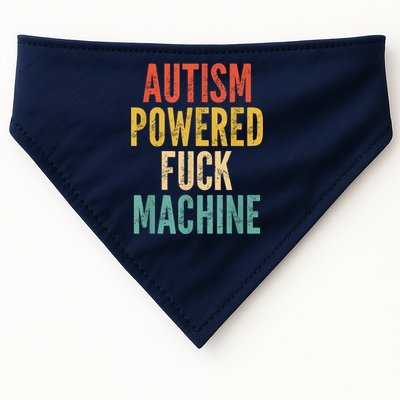 Autism Powered Fuck Machine Funny Quote USA-Made Doggie Bandana