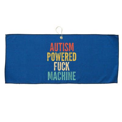 Autism Powered Fuck Machine Funny Quote Large Microfiber Waffle Golf Towel