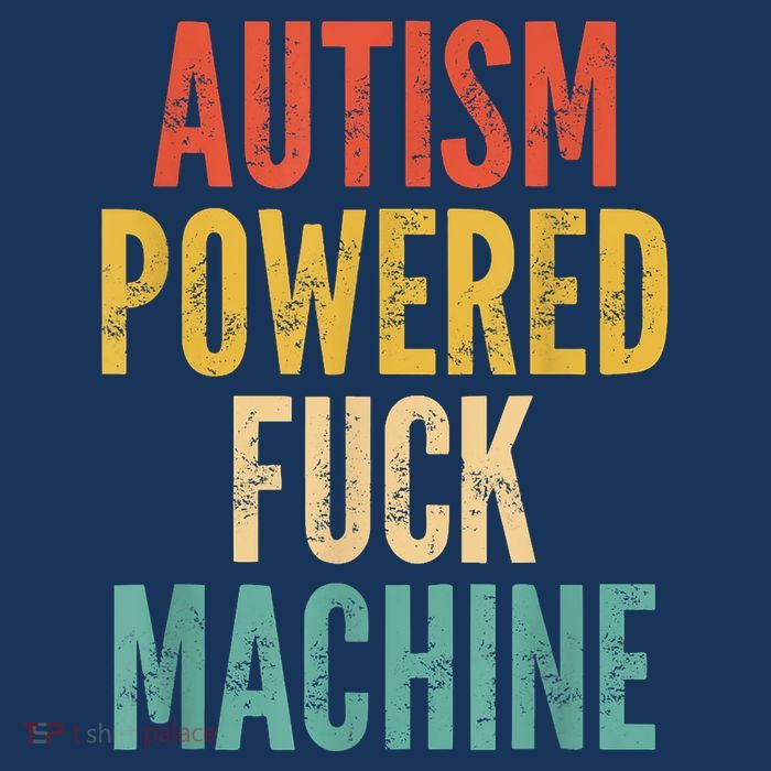 Autism Powered Fuck Machine Funny Quote Women's V-Neck T-Shirt
