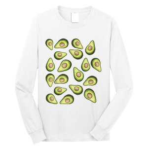 Avocados Pattern Funny Holy Guacamole Costume Long Sleeve Shirt