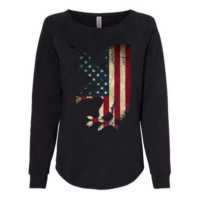 American Patriot Freedom Bald Eagle Usa Flag Outfit Present Meaningful Gift Womens California Wash Sweatshirt