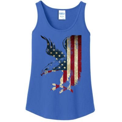 American Patriot Freedom Bald Eagle Usa Flag Outfit Present Meaningful Gift Ladies Essential Tank