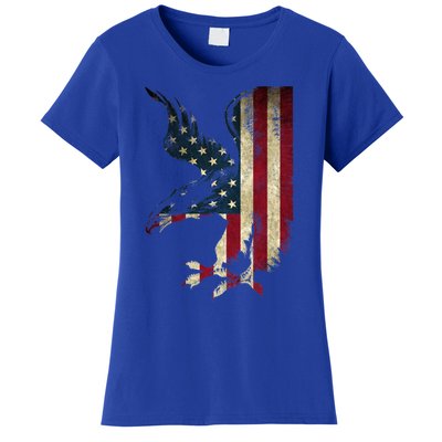 American Patriot Freedom Bald Eagle Usa Flag Outfit Present Meaningful Gift Women's T-Shirt