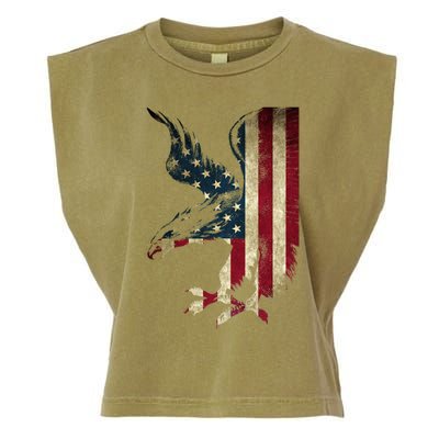 American Patriot Freedom Bald Eagle Usa Flag Outfit Present Meaningful Gift Garment-Dyed Women's Muscle Tee