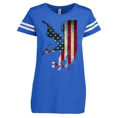 American Patriot Freedom Bald Eagle Usa Flag Outfit Present Meaningful Gift Enza Ladies Jersey Football T-Shirt