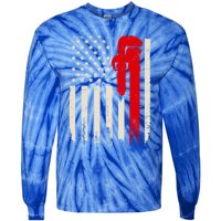 American Plumber Flag Patriotic Plumbing Wrench Pipefitter Gift Tie-Dye Long Sleeve Shirt