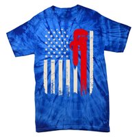 American Plumber Flag Patriotic Plumbing Wrench Pipefitter Gift Tie-Dye T-Shirt