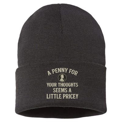 A Penny for Your Thoughts Sustainable Knit Beanie